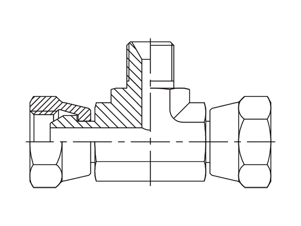 A drawing of DABPMT181 hydraulic adaptor.