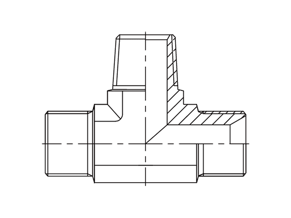 A drawing of DABPMT28M hydraulic adaptor.