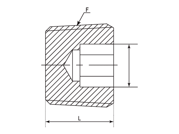 A drawing of DABT21000-HHP hydraulic adaptor.