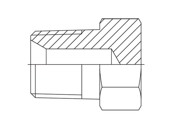 A drawing of DABTM1000 hydraulic adaptor.