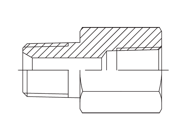 A drawing of DABTM107F hydraulic adaptor.