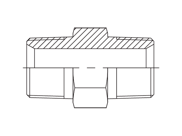A drawing of DABTM107M hydraulic adaptor.