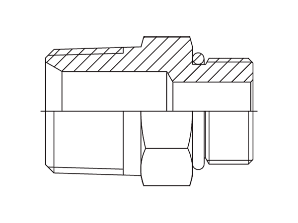 A drawing of DABTM1305 hydraulic adaptor.
