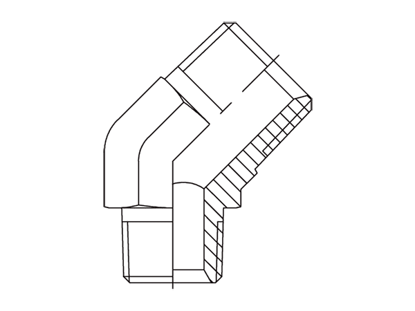A drawing of DABTM407M hydraulic adaptor.