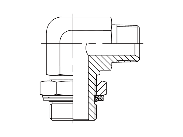 A drawing of DABTM906Q hydraulic adaptor.