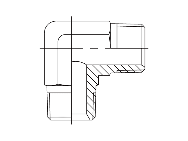 A drawing of DABTM928M hydraulic adaptor.
