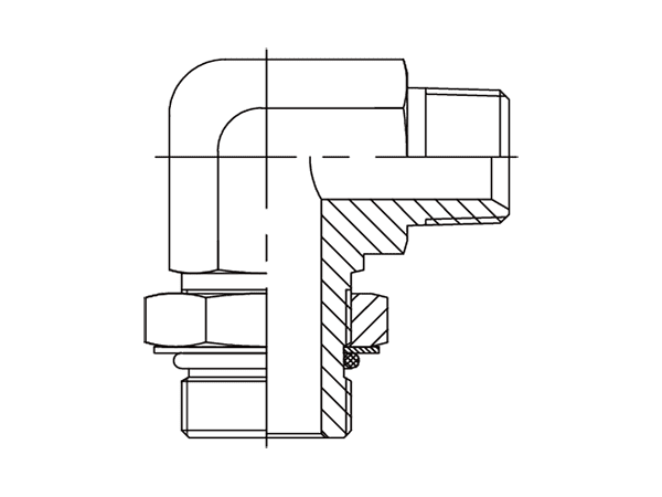 A drawing of DABTM9305 hydraulic adaptor.