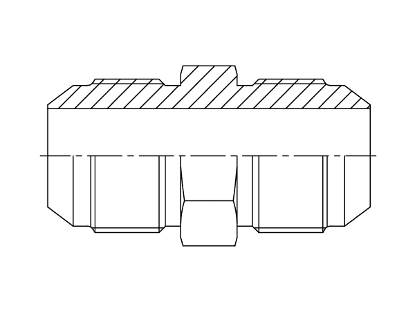 A drawing of DAJCMM152JCM hydraulic adaptor.