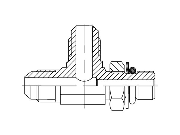 A drawing of DAJMML065 hydraulic adaptor.
