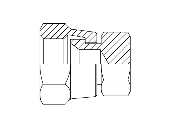 A drawing of DAJS31000 hydraulic adaptor.