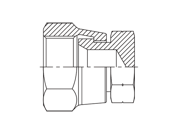 A drawing of DAJSB31000 hydraulic adaptor.