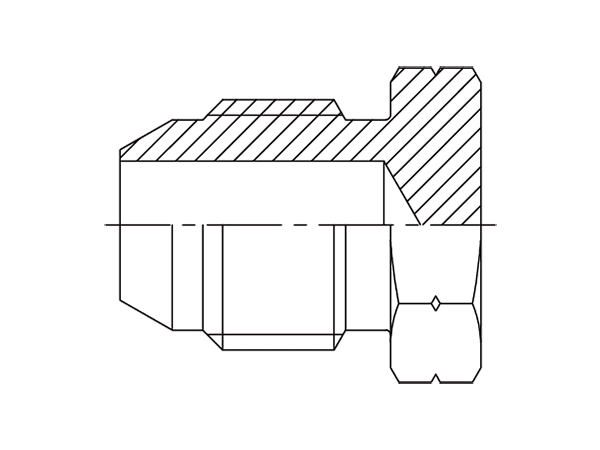 A drawing of DAJSBM1000 hydraulic adaptor.