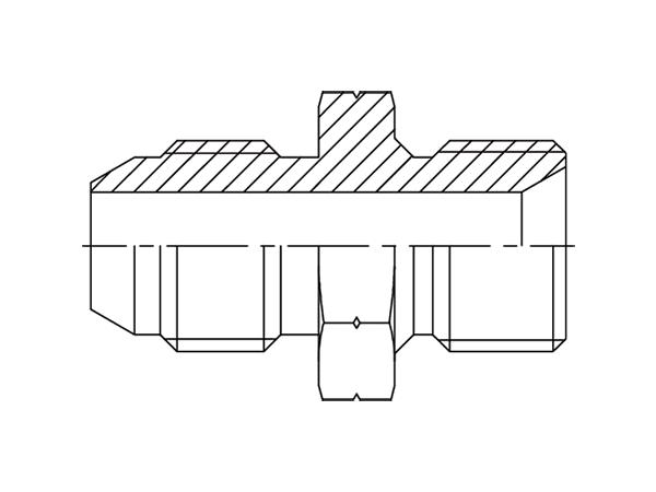 A drawing of DAJSBM105M hydraulic adaptor.
