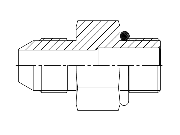 A drawing of DAJSBM1305 hydraulic adaptor.