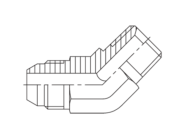 A drawing of DAJSBM407M hydraulic adaptor.