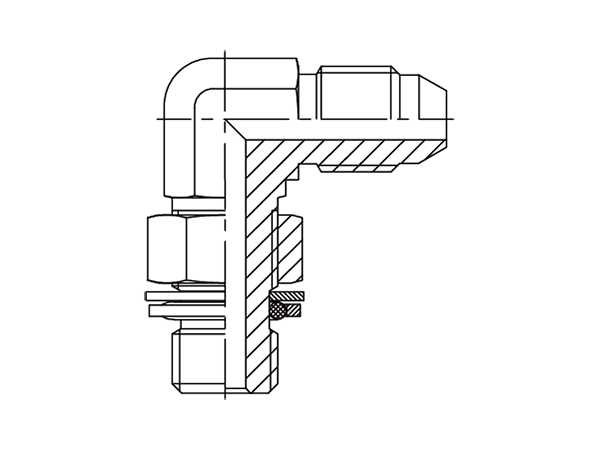 A drawing of DAJSBM906Q hydraulic adaptor.