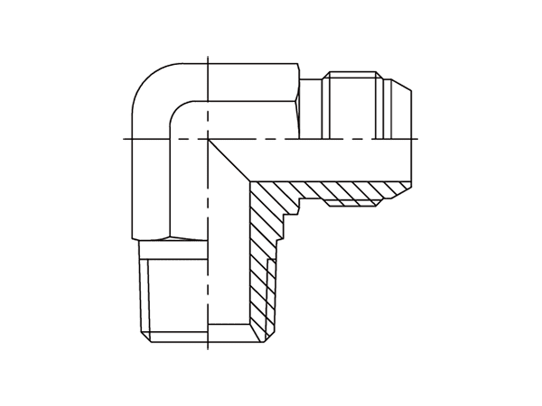 A drawing of DAJSBM907M hydraulic adaptor.