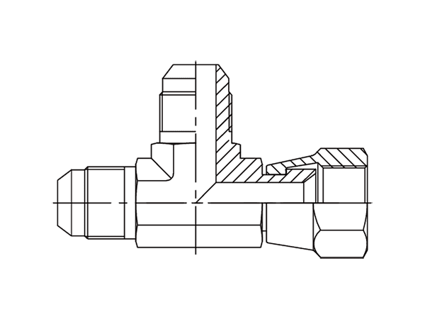 A drawing of DAJSBML041 hydraulic adaptor.