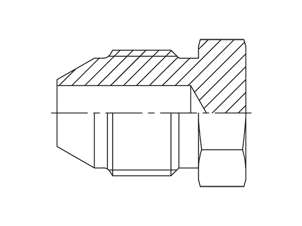 A drawing of DAJSM1000 hydraulic adaptor.