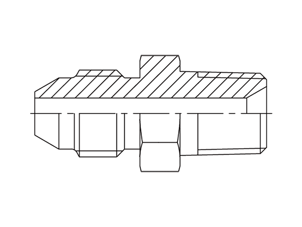 A drawing of DAJSM107M hydraulic adaptor.
