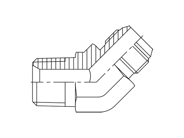 A drawing of DAJSM407M hydraulic adaptor.