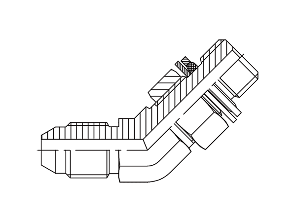 A drawing of DAJSM452Q hydraulic adaptor.