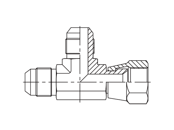 A drawing of DAJSML071 hydraulic adaptor.