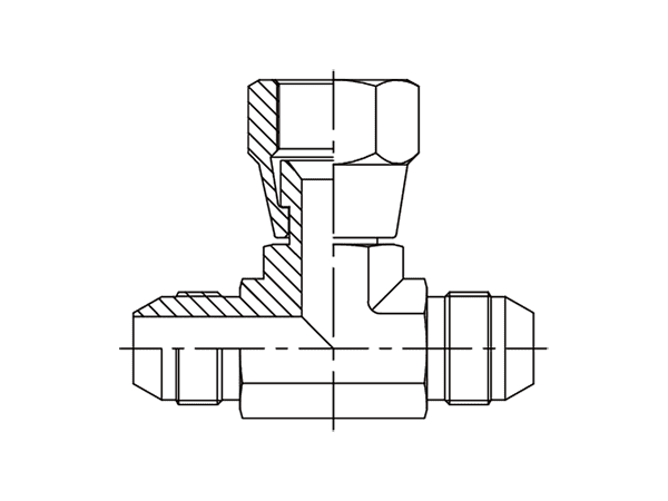 A drawing of DAJSMT071 hydraulic adaptor.
