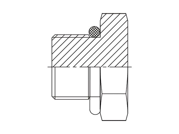 A drawing of DAJSO1000 hydraulic adaptor.