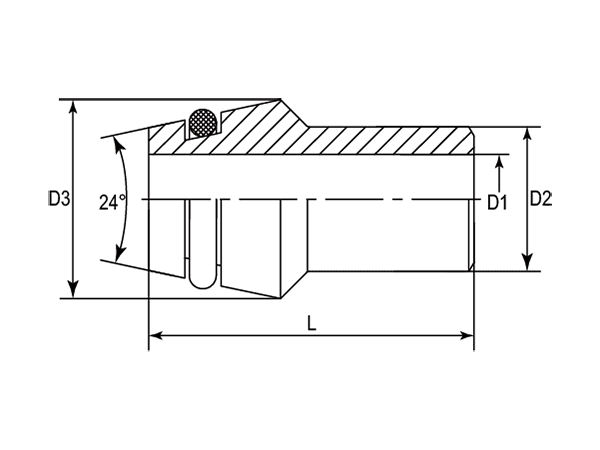 A drawing of DAK hydraulic adaptor.
