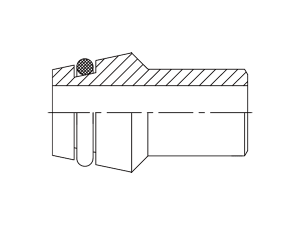 A drawing of DAK hydraulic adaptor.