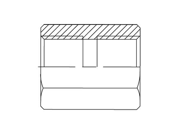 A drawing of DAMF152F hydraulic adaptor.