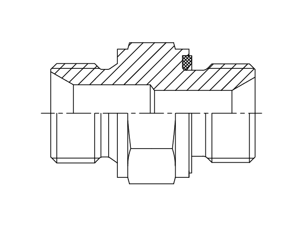 A drawing of DAMM1061 hydraulic adaptor.