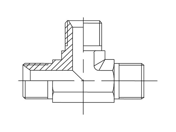 A drawing of DAMMT52M hydraulic adaptor.