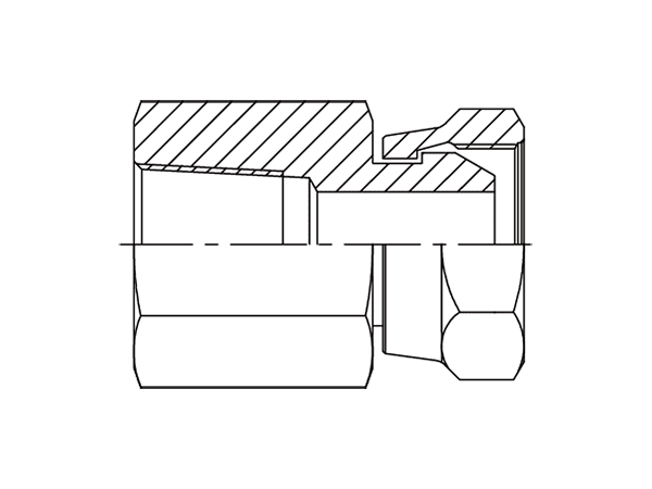 A drawing of DANPF1091 hydraulic adaptor.