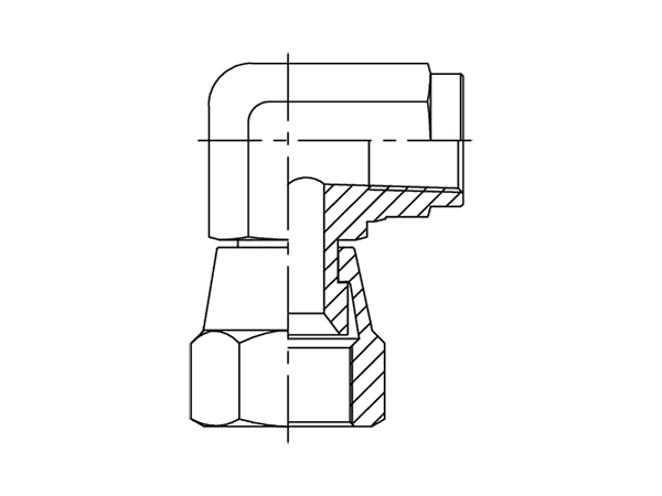 A drawing of DANPF9251 hydraulic adaptor.