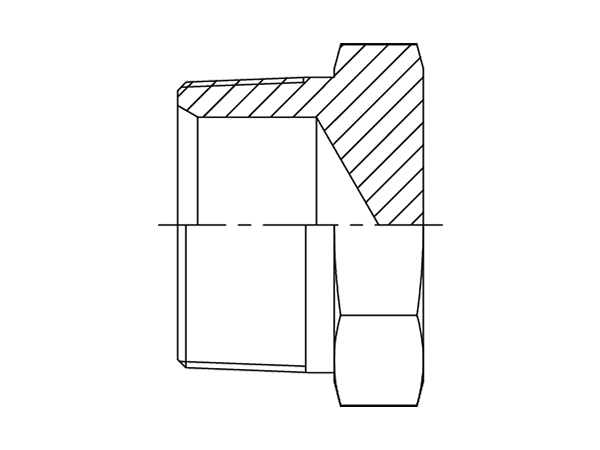 A drawing of DANPM1000 hydraulic adaptor.