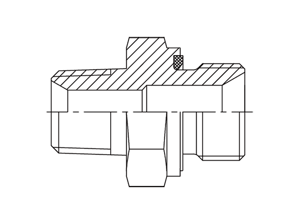 A drawing of DANPM1061 hydraulic adaptor.