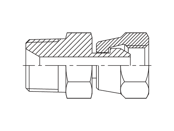 A drawing of DANPM1081 hydraulic adaptor.