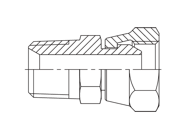 A drawing of DANPM1091 hydraulic adaptor.