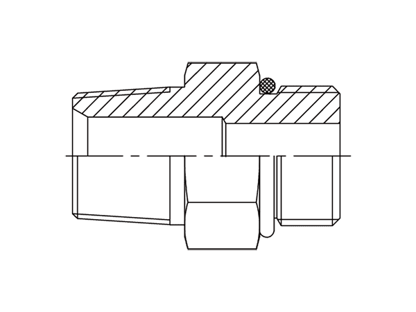 A drawing of DANPM1305 hydraulic adaptor.