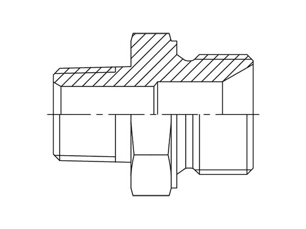A drawing of DANPM152M hydraulic adaptor.