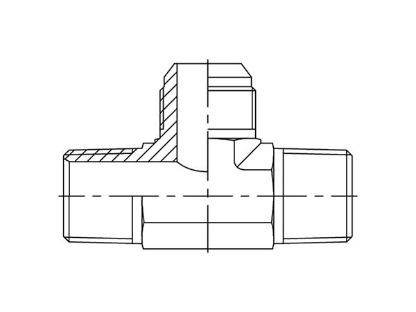A drawing of DANPMT25M hydraulic adaptor.