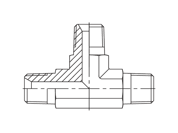 A drawing of DANPMT28M hydraulic adaptor.