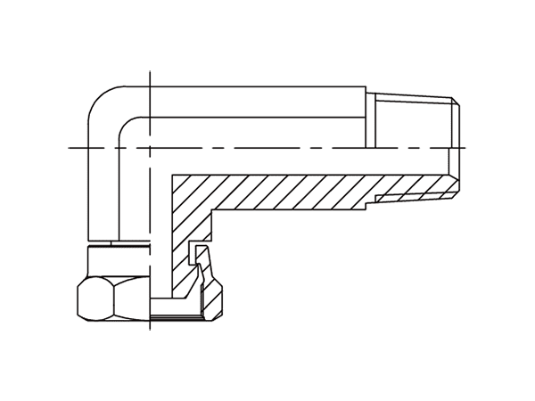 A drawing of DANPP9091 hydraulic adaptor.