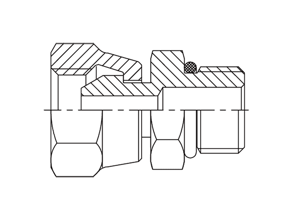 A drawing of DANPS1305 hydraulic adaptor.