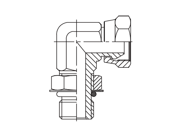 A drawing of DANPS9305 hydraulic adaptor.