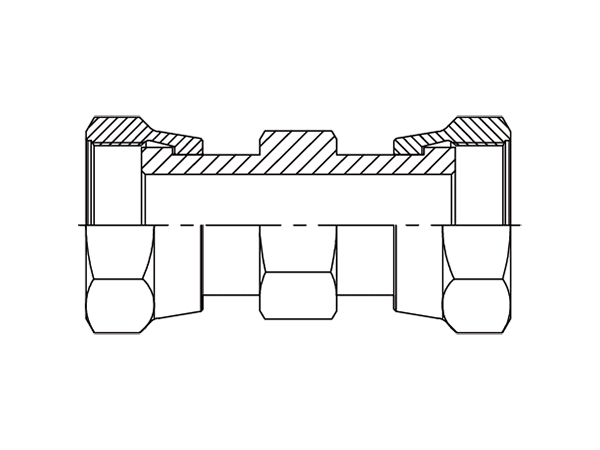 A drawing of DAOF11241 hydraulic adaptor.
