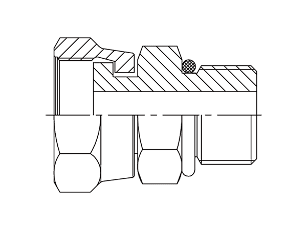 A drawing of DAOF11305 hydraulic adaptor.