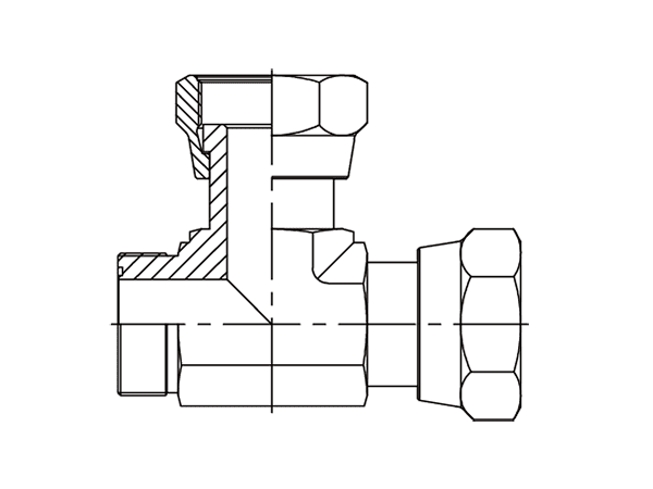 A drawing of DAOF3L245 hydraulic adaptor.